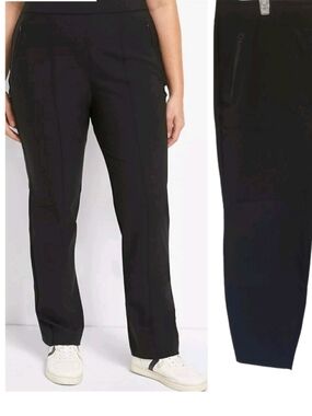 Lane Bryant Black Women's Dress Pants with Zip Pockets
